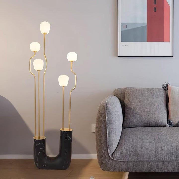 Modern Resin & Glass LED Floor Lamp