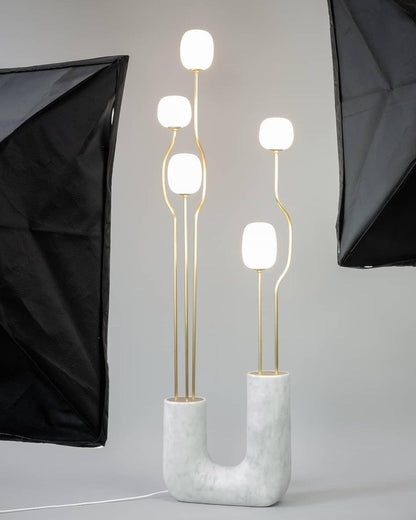 Modern Resin & Glass LED Floor Lamp