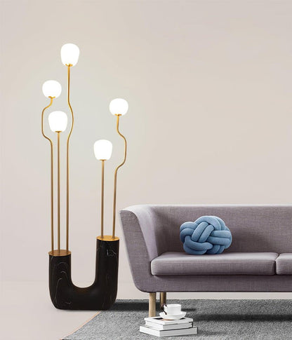 Modern Resin & Glass LED Floor Lamp