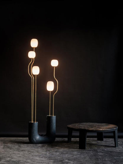Modern Resin & Glass LED Floor Lamp