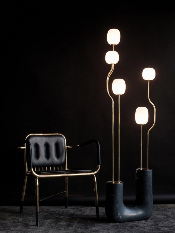 Modern Resin & Glass LED Floor Lamp