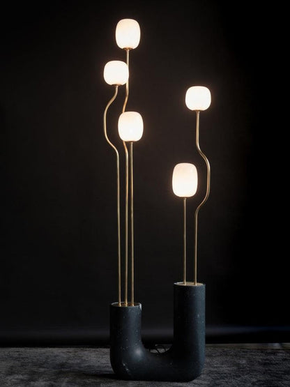 Modern Resin & Glass LED Floor Lamp