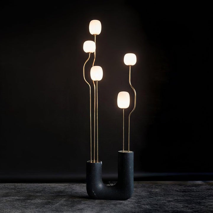 Modern Resin & Glass LED Floor Lamp