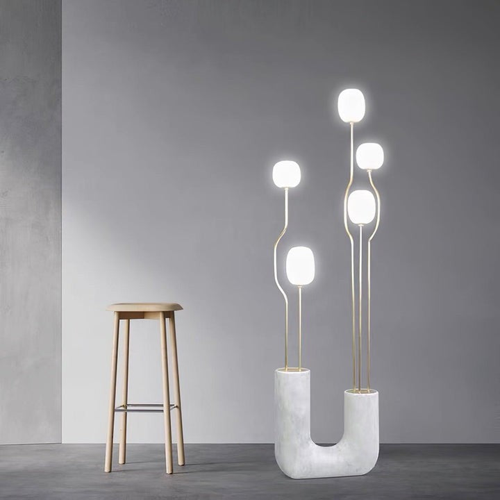 Modern Resin & Glass LED Floor Lamp