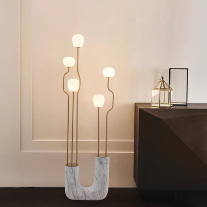 Modern Resin & Glass LED Floor Lamp
