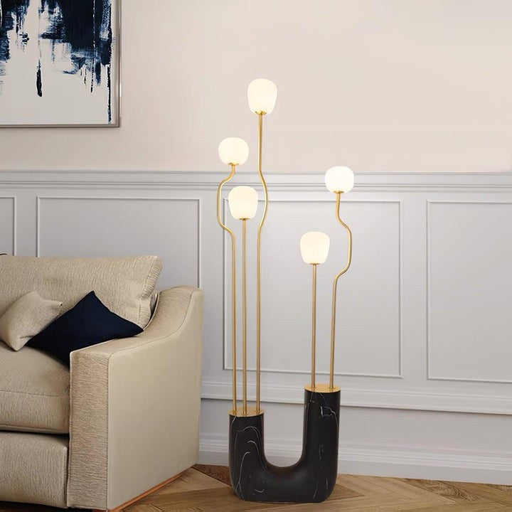 Modern Resin & Glass LED Floor Lamp