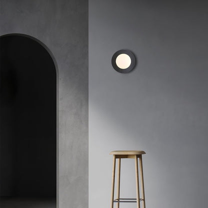 Modern Round Glass Art Wall Sconce