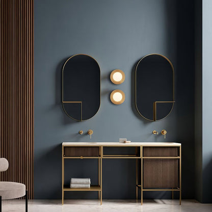 Modern Round Glass Art Wall Sconce