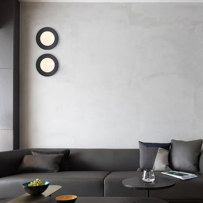 Modern Round Glass Art Wall Sconce