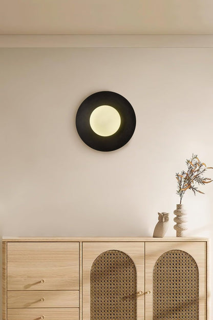 Modern Round Glass Art Wall Sconce