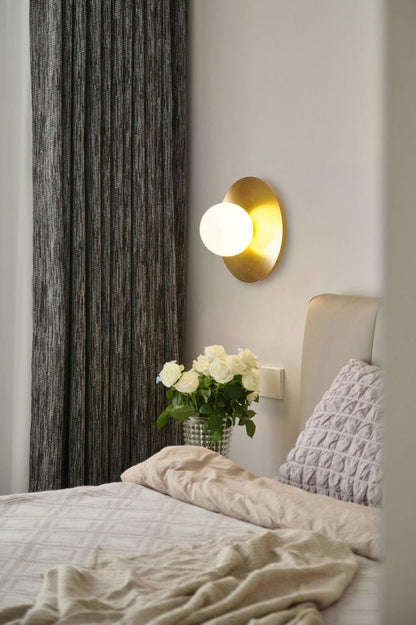 Modern Round Glass Art Wall Sconce