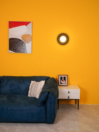 Modern Round Glass Art Wall Sconce