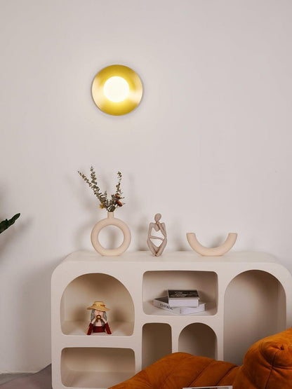 Modern Round Glass Art Wall Sconce