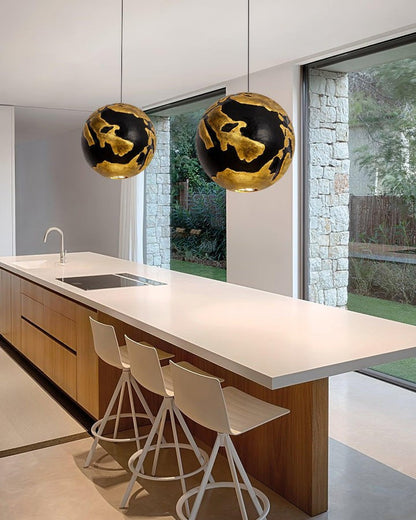 Modern Sculptural Foam-Composite Pendant Lamp