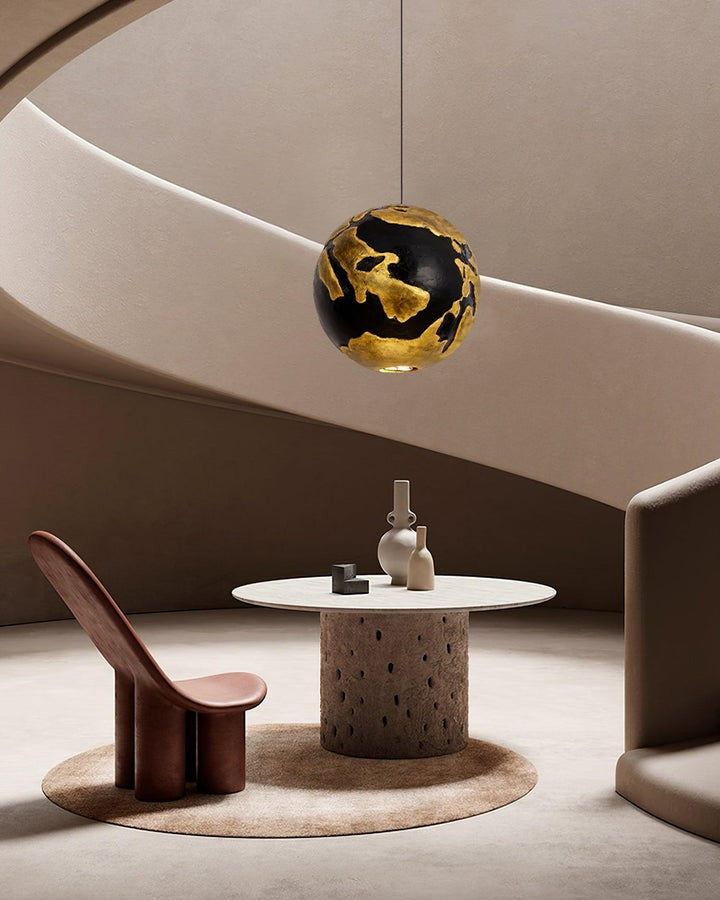 Modern Sculptural Foam-Composite Pendant Lamp