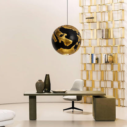 Modern Sculptural Foam-Composite Pendant Lamp