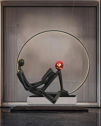 Modern Sculptural LED Floor Lamp for Reading Nooks