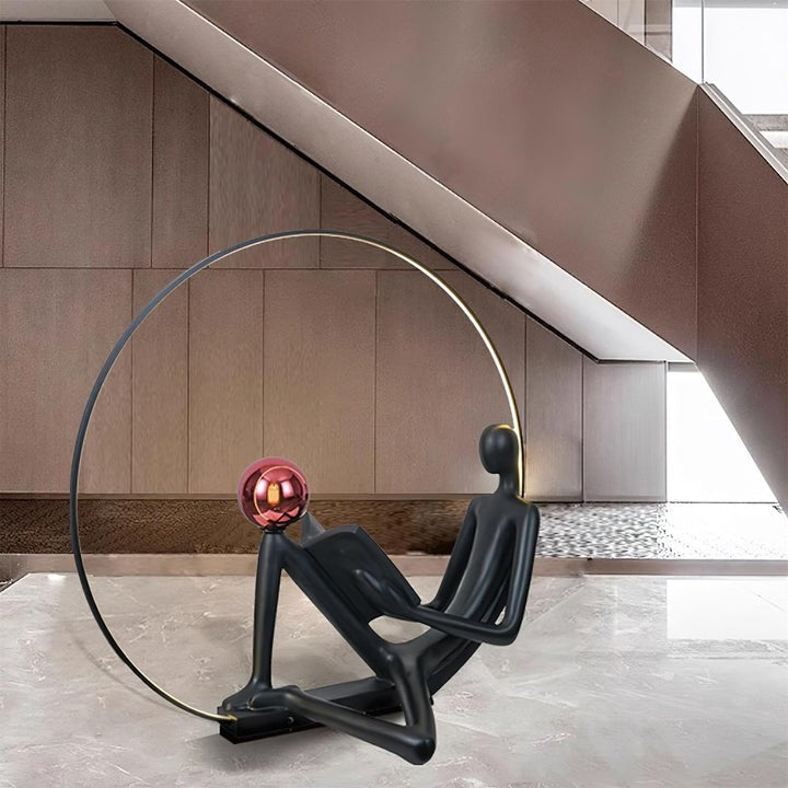 Modern Sculptural LED Floor Lamp for Reading Nooks
