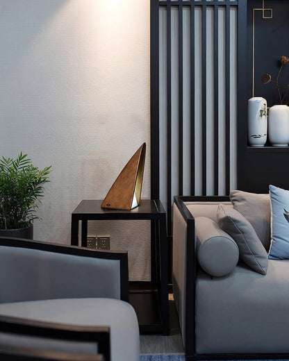 Modern Triangular LED Table Lamp with Dimmable Touch & Rechargeable Battery