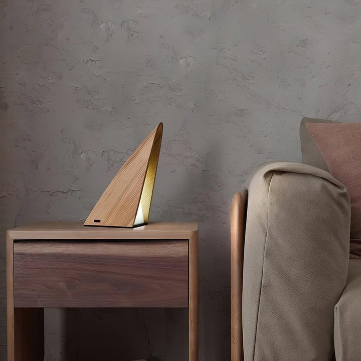 Modern Triangular LED Table Lamp with Dimmable Touch & Rechargeable Battery