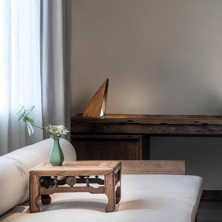 Modern Triangular LED Table Lamp with Dimmable Touch & Rechargeable Battery