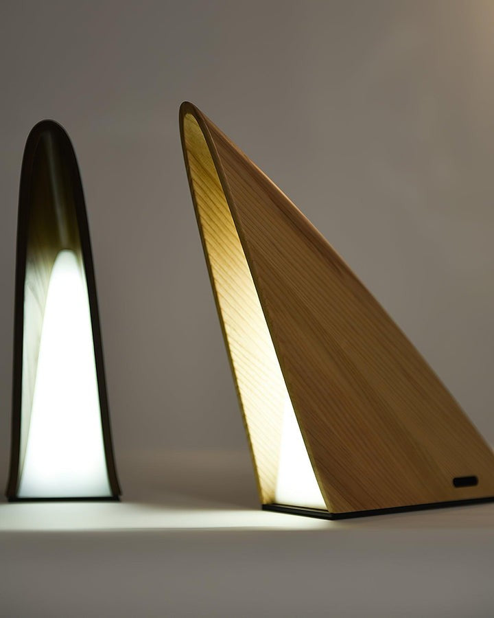 Modern Triangular LED Table Lamp with Dimmable Touch & Rechargeable Battery