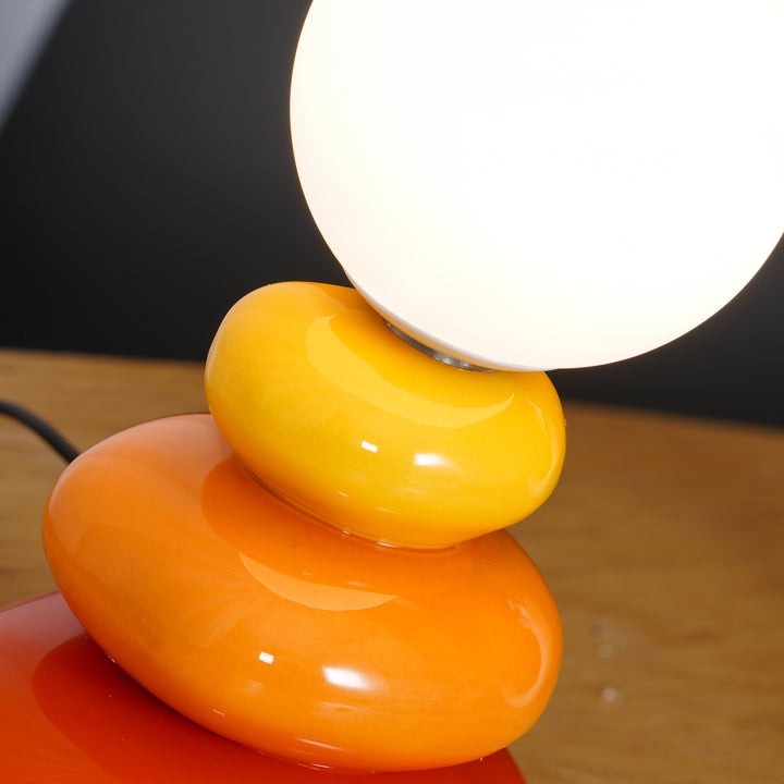 Modern Triple Gourd Glass Table Lamp with Integrated LED