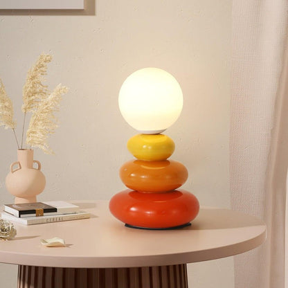 Modern Triple Gourd Glass Table Lamp with Integrated LED