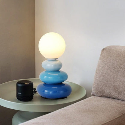 Modern Triple Gourd Glass Table Lamp with Integrated LED