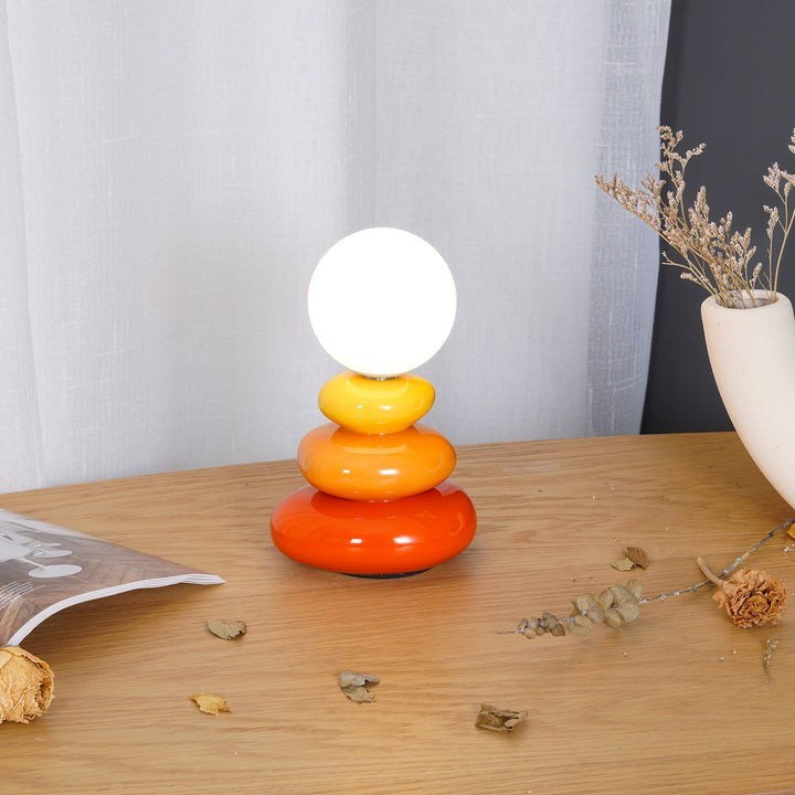 Modern Triple Gourd Glass Table Lamp with Integrated LED