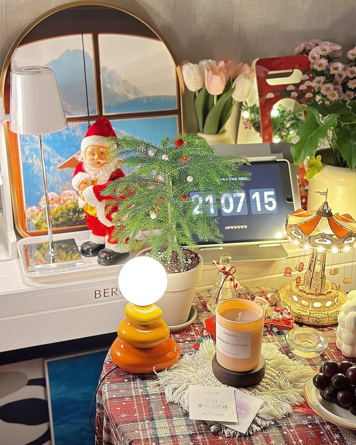 Modern Triple Gourd Glass Table Lamp with Integrated LED