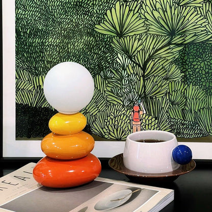 Modern Triple Gourd Glass Table Lamp with Integrated LED