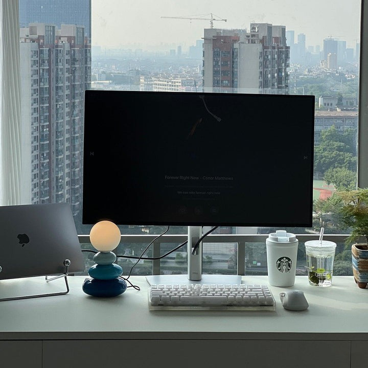 Modern Triple Gourd Glass Table Lamp with Integrated LED