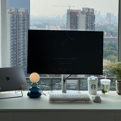 Modern Triple Gourd Glass Table Lamp with Integrated LED