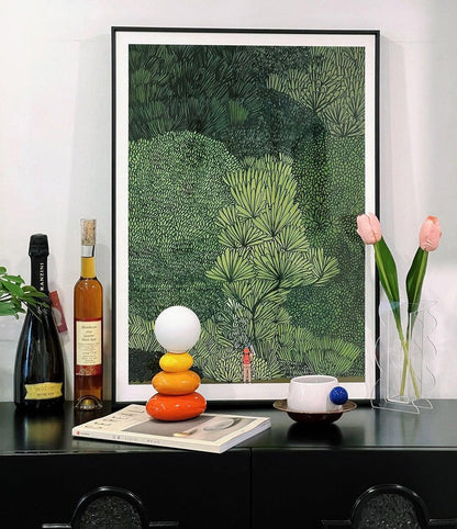 Modern Triple Gourd Glass Table Lamp with Integrated LED