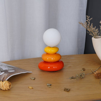 Modern Triple Gourd Glass Table Lamp with Integrated LED