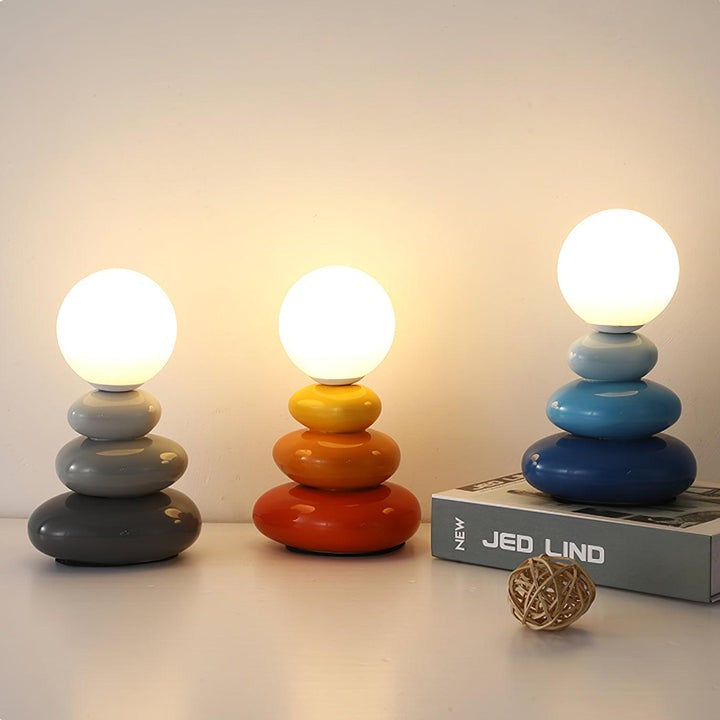 Modern Triple Gourd Glass Table Lamp with Integrated LED