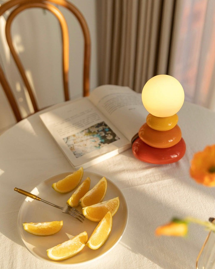 Modern Triple Gourd Glass Table Lamp with Integrated LED