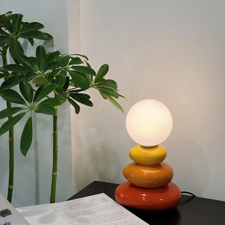 Modern Triple Gourd Glass Table Lamp with Integrated LED