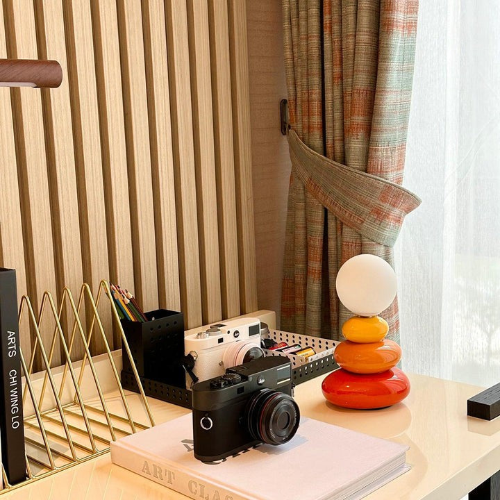 Modern Triple Gourd Glass Table Lamp with Integrated LED