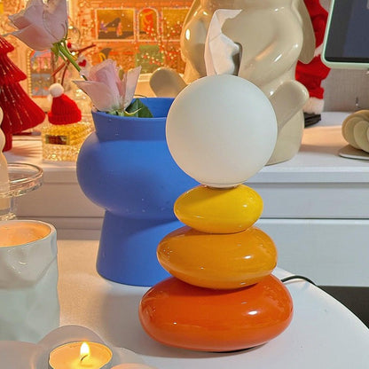 Modern Triple Gourd Glass Table Lamp with Integrated LED