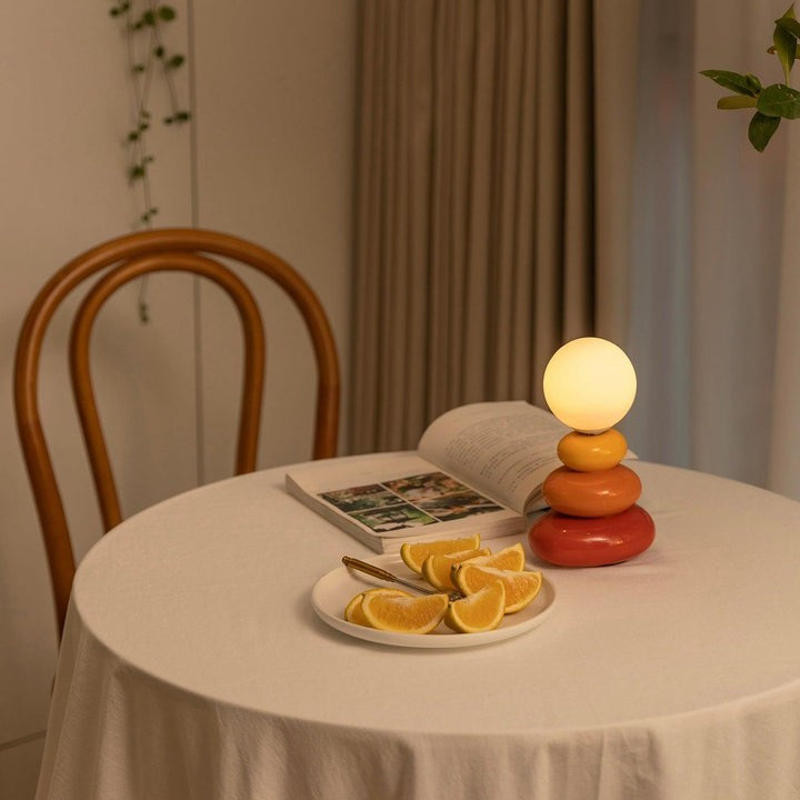 Modern Triple Gourd Glass Table Lamp with Integrated LED