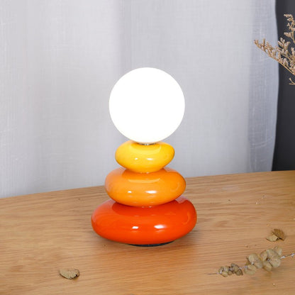 Modern Triple Gourd Glass Table Lamp with Integrated LED