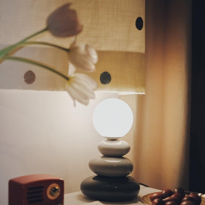 Modern Triple Gourd Glass Table Lamp with Integrated LED