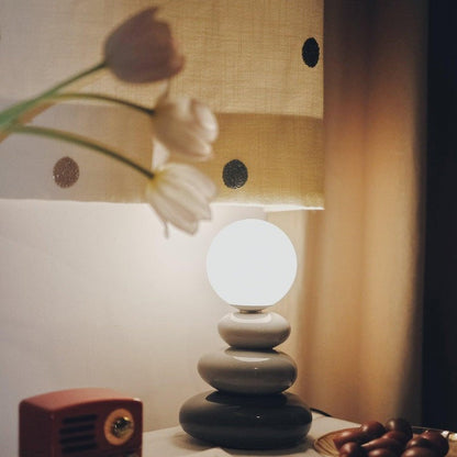 Modern Triple Gourd Glass Table Lamp with Integrated LED
