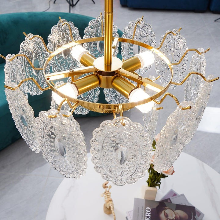 Modern Wave Glass Chandelier