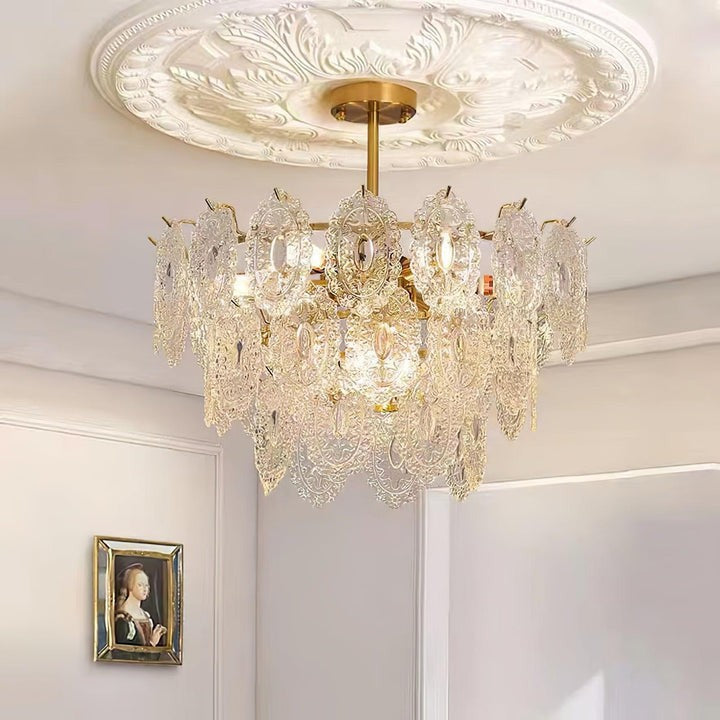 Modern Wave Glass Chandelier