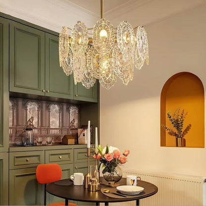 Modern Wave Glass Chandelier