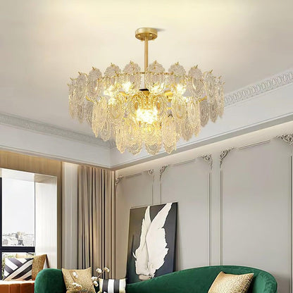 Modern Wave Glass Chandelier