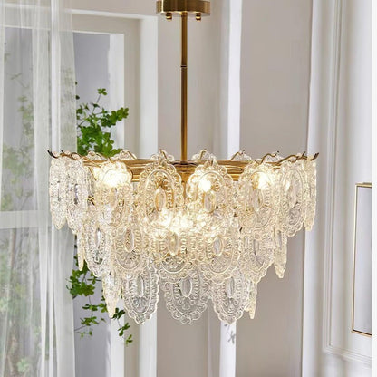 Modern Wave Glass Chandelier